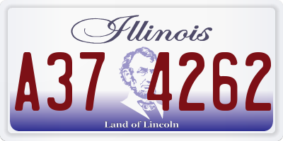 IL license plate A374262