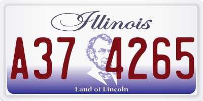IL license plate A374265