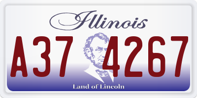 IL license plate A374267