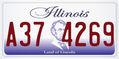 IL license plate A374269