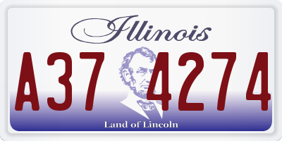 IL license plate A374274