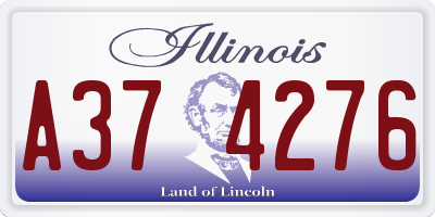 IL license plate A374276