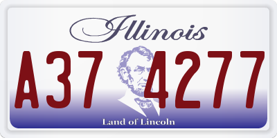 IL license plate A374277