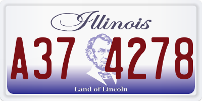 IL license plate A374278
