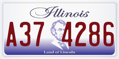IL license plate A374286