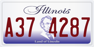 IL license plate A374287