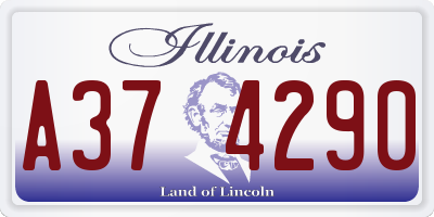 IL license plate A374290