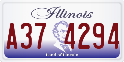 IL license plate A374294
