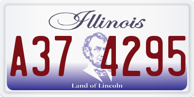 IL license plate A374295