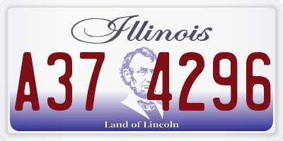 IL license plate A374296
