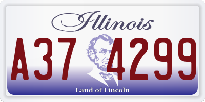 IL license plate A374299