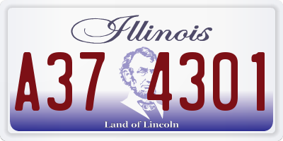 IL license plate A374301