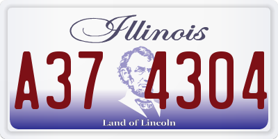 IL license plate A374304
