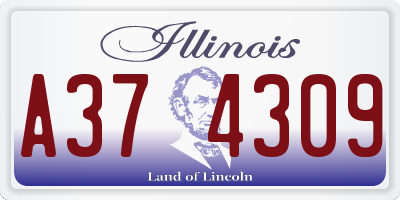 IL license plate A374309