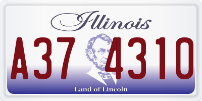 IL license plate A374310