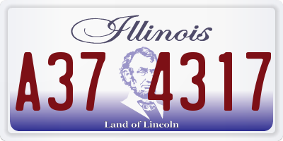 IL license plate A374317