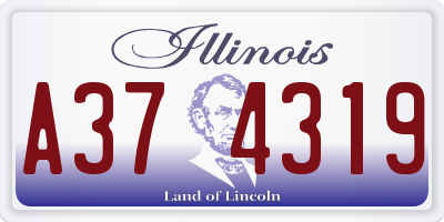 IL license plate A374319