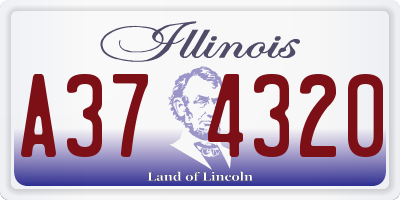 IL license plate A374320