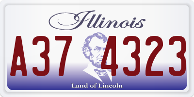 IL license plate A374323