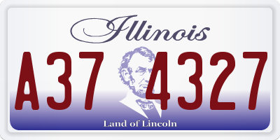 IL license plate A374327