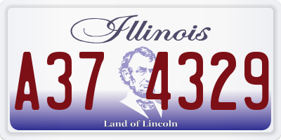 IL license plate A374329