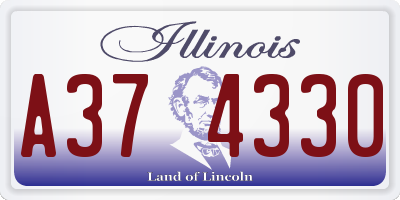 IL license plate A374330