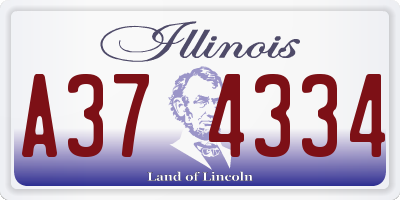 IL license plate A374334