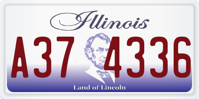 IL license plate A374336