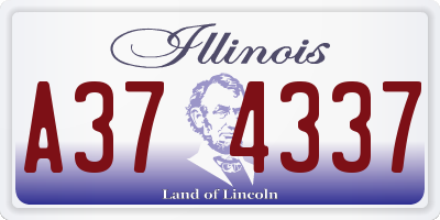 IL license plate A374337
