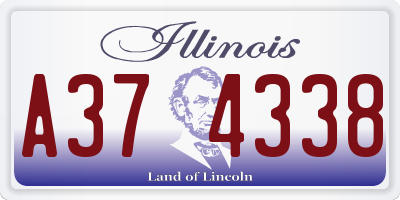 IL license plate A374338
