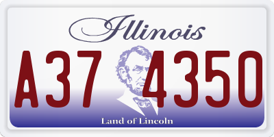 IL license plate A374350