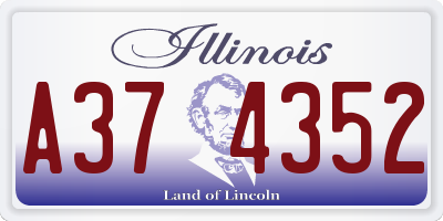 IL license plate A374352