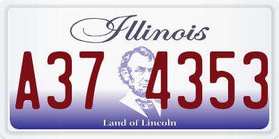 IL license plate A374353