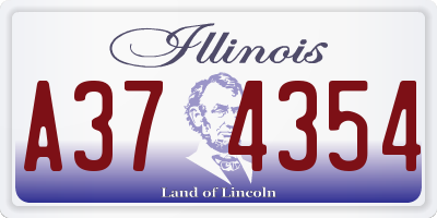 IL license plate A374354
