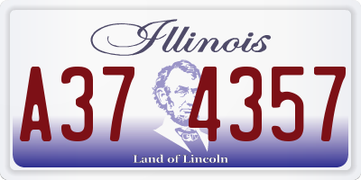 IL license plate A374357
