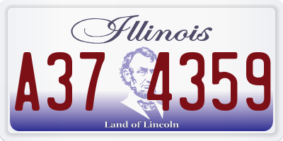 IL license plate A374359