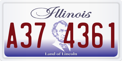 IL license plate A374361