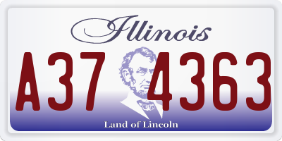 IL license plate A374363