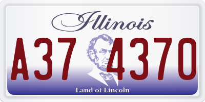 IL license plate A374370