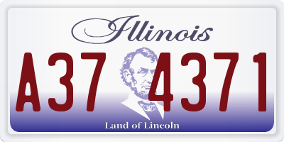 IL license plate A374371