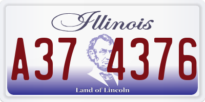 IL license plate A374376