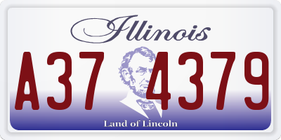 IL license plate A374379
