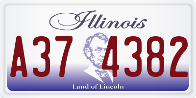 IL license plate A374382