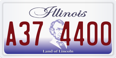 IL license plate A374400