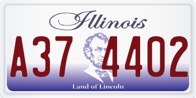 IL license plate A374402