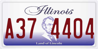 IL license plate A374404