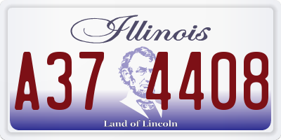 IL license plate A374408