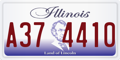 IL license plate A374410