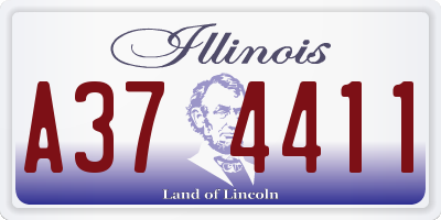 IL license plate A374411