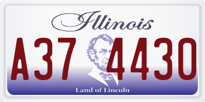 IL license plate A374430